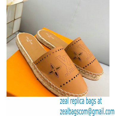 Louis Vuitton Perforated Calf Leather Starboard Flat Espadrilles Slippers Nude 2022 - Click Image to Close