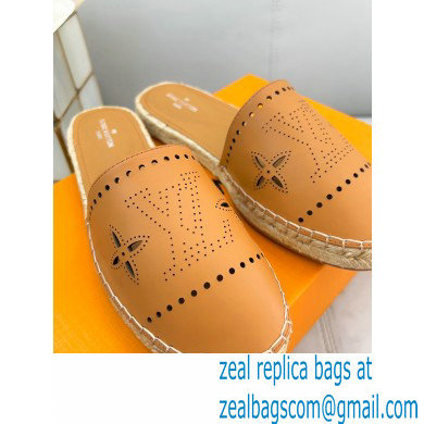 Louis Vuitton Perforated Calf Leather Starboard Flat Espadrilles Slippers Nude 2022