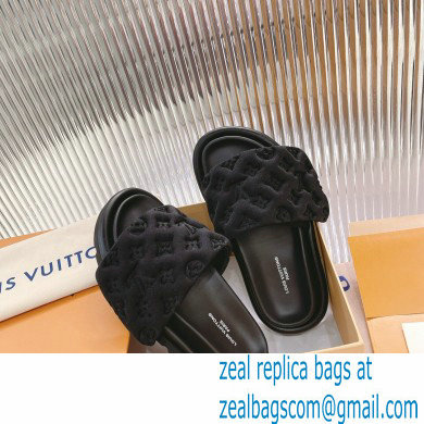 Louis Vuitton Pool Pillow Comfort Mules Monogram-embossed Technical Textile Black 2022