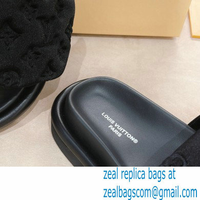 Louis Vuitton Pool Pillow Comfort Mules Monogram-embossed Technical Textile Black 2022 - Click Image to Close