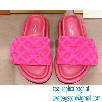 Louis Vuitton Pool Pillow Comfort Mules Monogram-embossed Technical Textile Fuchsia 2022 - Click Image to Close