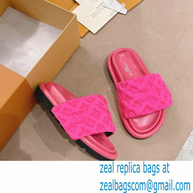 Louis Vuitton Pool Pillow Comfort Mules Monogram-embossed Technical Textile Fuchsia 2022