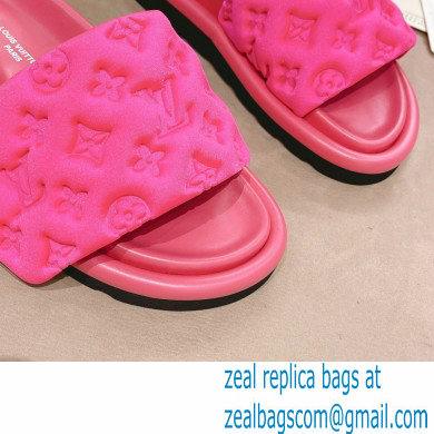 Louis Vuitton Pool Pillow Comfort Mules Monogram-embossed Technical Textile Fuchsia 2022 - Click Image to Close