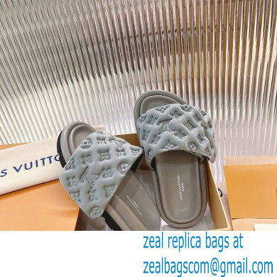 Louis Vuitton Pool Pillow Comfort Mules Monogram-embossed Technical Textile Gray 2022