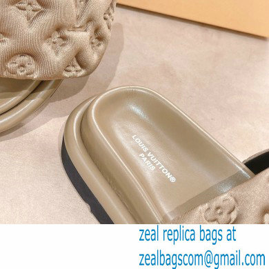 Louis Vuitton Pool Pillow Comfort Mules Monogram-embossed Technical Textile Kaki Green 2022