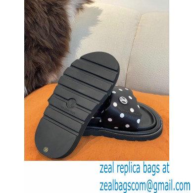 Louis Vuitton Pool Pillow Comfort Mules Satin Polka Dots Black 2022