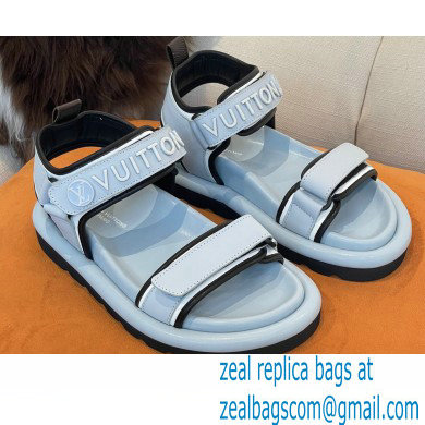 Louis Vuitton Pool Pillow Flat Comfort Sandals Light Blue 2022 - Click Image to Close