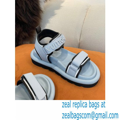 Louis Vuitton Pool Pillow Flat Comfort Sandals Light Blue 2022