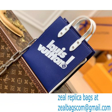 Louis Vuitton leather Sac Plat XS Bag Everyday LV M80841 Blue - Click Image to Close