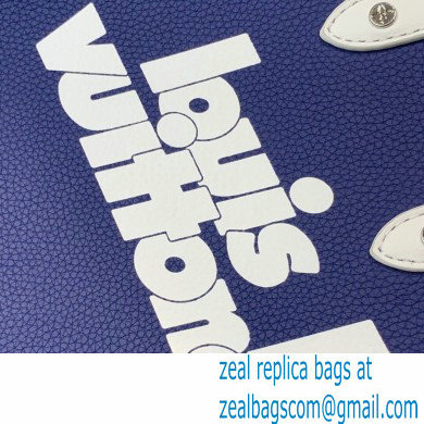 Louis Vuitton leather Sac Plat XS Bag Everyday LV M80841 Blue - Click Image to Close