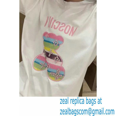 MOSCHINO CRYSTAL BEAR T-SHIRT 2022