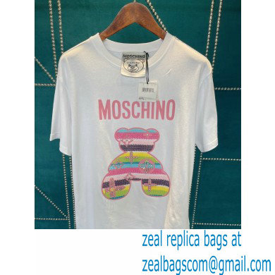 MOSCHINO CRYSTAL BEAR T-SHIRT 2022 - Click Image to Close