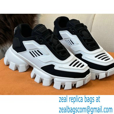 Prada Cloudbust Thunder Sneakers White/Black 2022 - Click Image to Close