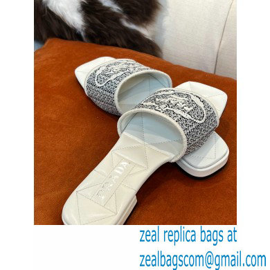 Prada Embroidered fabric slides 01 2022