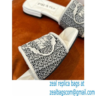 Prada Embroidered fabric slides 01 2022