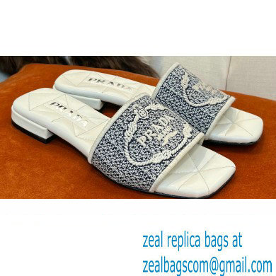 Prada Embroidered fabric slides 02 2022