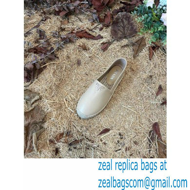 Prada Nappa Leather Espadrilles Beige 2022 - Click Image to Close