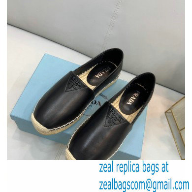 Prada Nappa Leather Espadrilles Black 2022