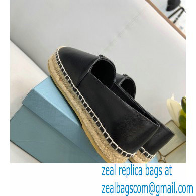 Prada Nappa Leather Espadrilles Black 2022