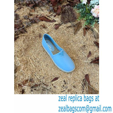 Prada Nappa Leather Espadrilles Light Blue 2022 - Click Image to Close