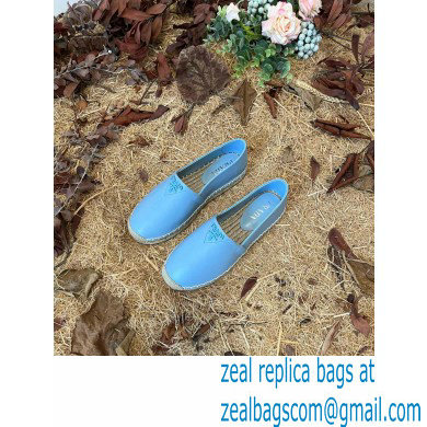 Prada Nappa Leather Espadrilles Light Blue 2022