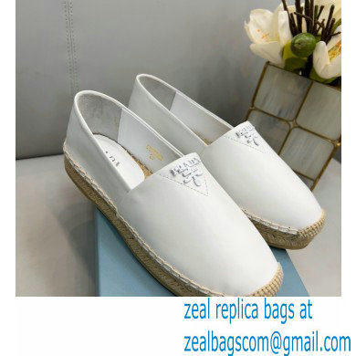 Prada Nappa Leather Espadrilles White 2022