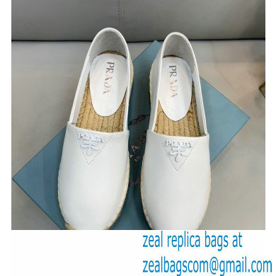 Prada Nappa Leather Espadrilles White 2022