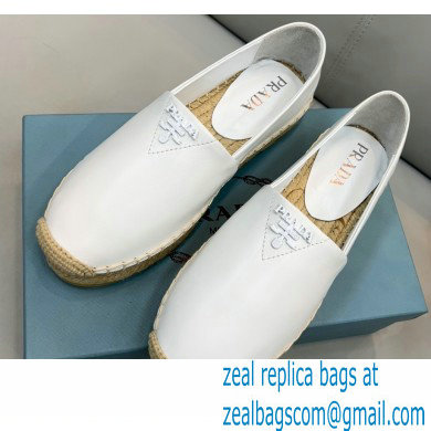 Prada Nappa Leather Espadrilles White 2022