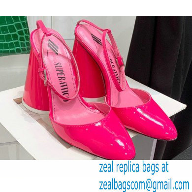 The Attico Heel 9.5cm Luz Slingbacks Patent Fuchsia 2022