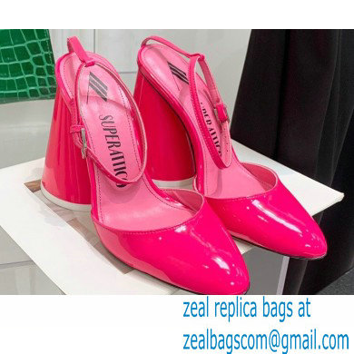 The Attico Heel 9.5cm Luz Slingbacks Patent Fuchsia 2022 - Click Image to Close