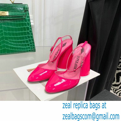 The Attico Heel 9.5cm Luz Slingbacks Patent Fuchsia 2022