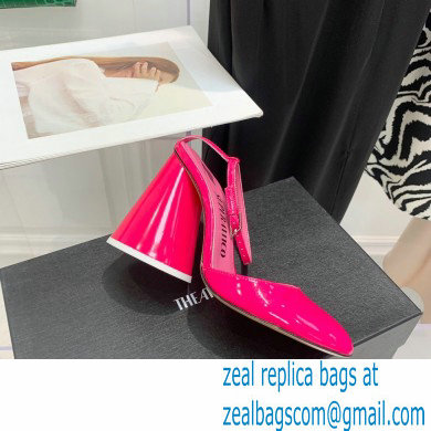 The Attico Heel 9.5cm Luz Slingbacks Patent Fuchsia 2022