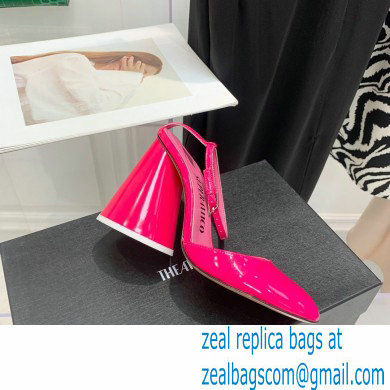 The Attico Heel 9.5cm Luz Slingbacks Patent Fuchsia 2022 - Click Image to Close