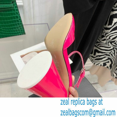 The Attico Heel 9.5cm Luz Slingbacks Patent Fuchsia 2022