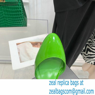 The Attico Heel 9.5cm Luz Slingbacks Patent Green 2022