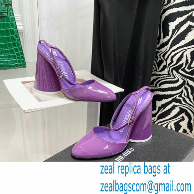 The Attico Heel 9.5cm Luz Slingbacks Patent Violet 2022 - Click Image to Close