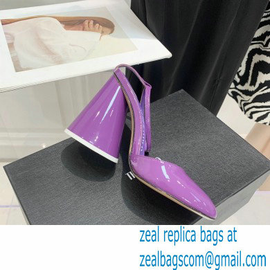 The Attico Heel 9.5cm Luz Slingbacks Patent Violet 2022 - Click Image to Close