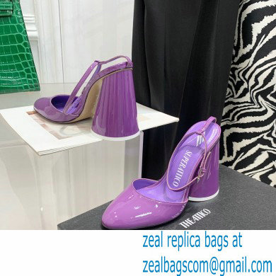 The Attico Heel 9.5cm Luz Slingbacks Patent Violet 2022 - Click Image to Close