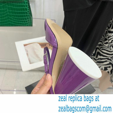 The Attico Heel 9.5cm Luz Slingbacks Patent Violet 2022 - Click Image to Close