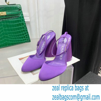 The Attico Heel 9.5cm Luz Slingbacks Satin Violet 2022