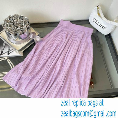 celine pleated skirt purple 2022