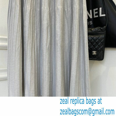 celine pleated skirt silver 2022 - Click Image to Close