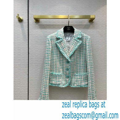 chanel green tweed jacket 2022