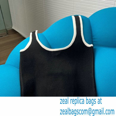 chanel logo printed black vest 2022