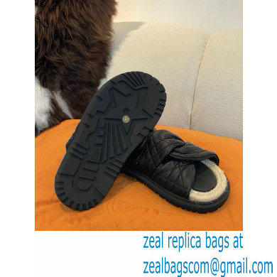 dior black Cannage Lambskin Dtwist Slide 2022