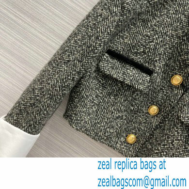 gucci Check tweed jacket with Double G buttons 2022