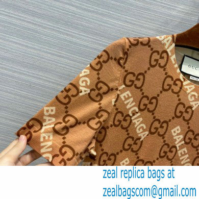 gucci x balenciaga T-shirt brown 2022