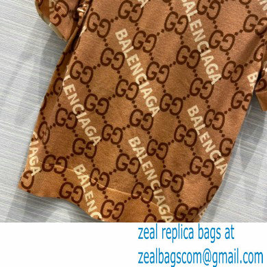 gucci x balenciaga T-shirt brown 2022