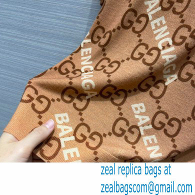 gucci x balenciaga T-shirt brown 2022