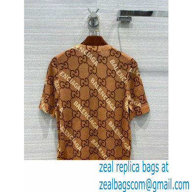 gucci x balenciaga T-shirt brown 2022